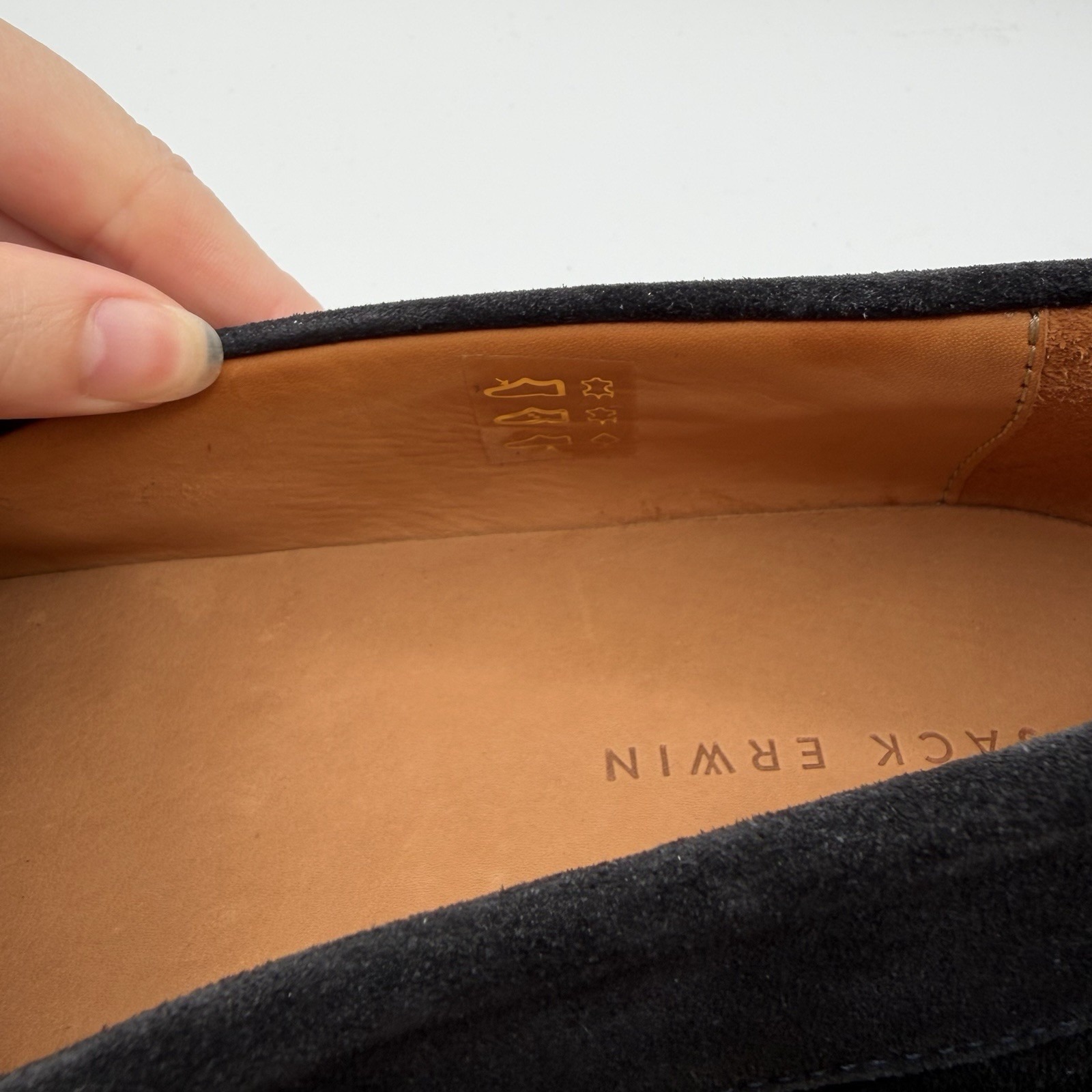 Jack Erwin Finn Black Suede Leather Loafers Men's Sz 11 Portugal Casual Slip On — image 5 of 8